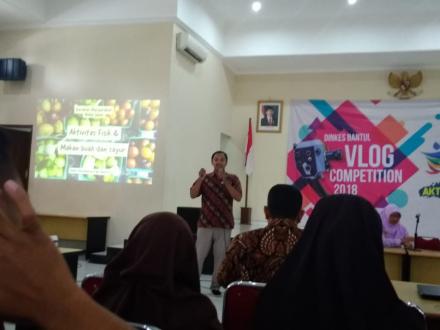 Sosialisasi Lomba Vlog Dinas Kesehatan Kabupaten Bantul tahun 2018 : Materi Vlog